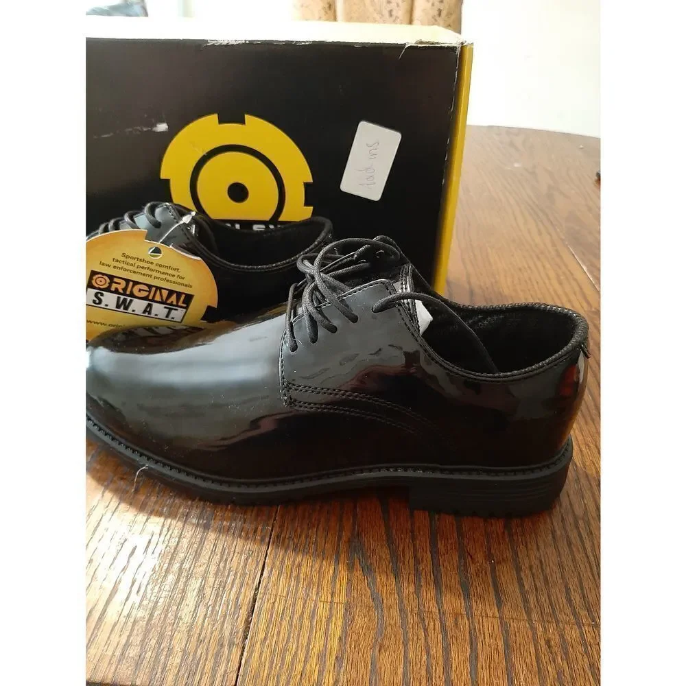 New Men's Size 9W Black Original S.W.A.T. Classic Dress Oxford Work Shoes